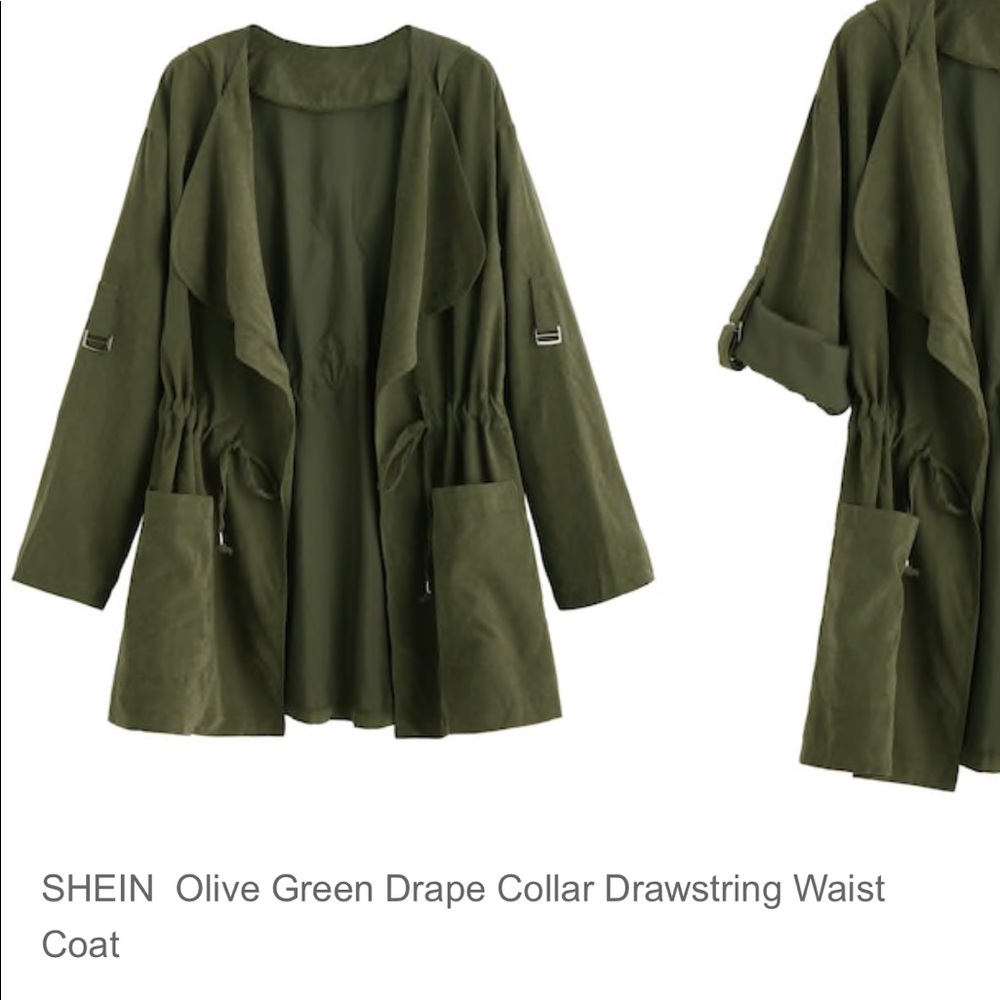✨NWOT✨ L/XL Drawstring olive green waist jacket